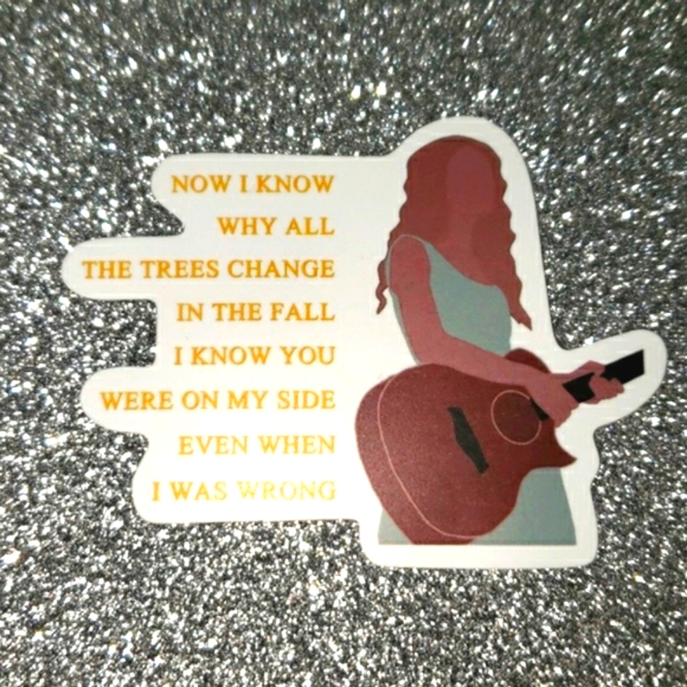 10/$10 Taylor Swift FEARLESS Waterproof Sticker Guitar